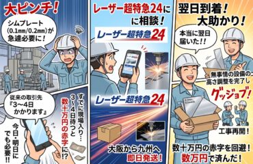 据付現場の危機を救う！九州へ0.1mm・0.2mmのシムプレートを翌日納品