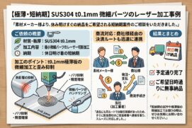 【極薄・短納期】SUS304 t0.1mm 微細パーツのレーザー加工事例