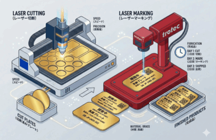 家電メーカー様向け：真鍮プレートの特急製作
