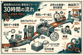 SUS316L薄板（板厚0.1〜0.3mm）を受注から30時間で超特急納品！